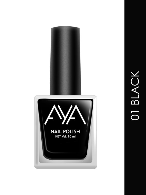 AYA Nail Polish 01 Black (10 ml)