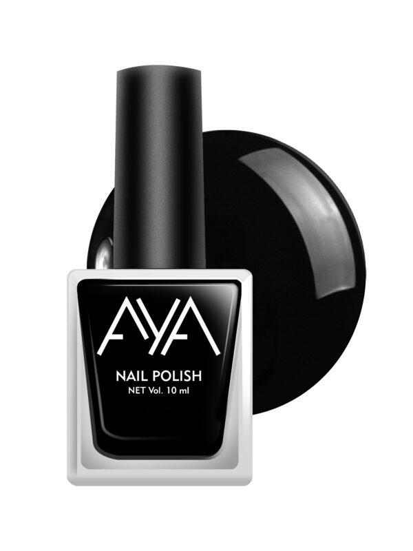 AYA Nail Polish 01 Black (10 ml) - Image 2