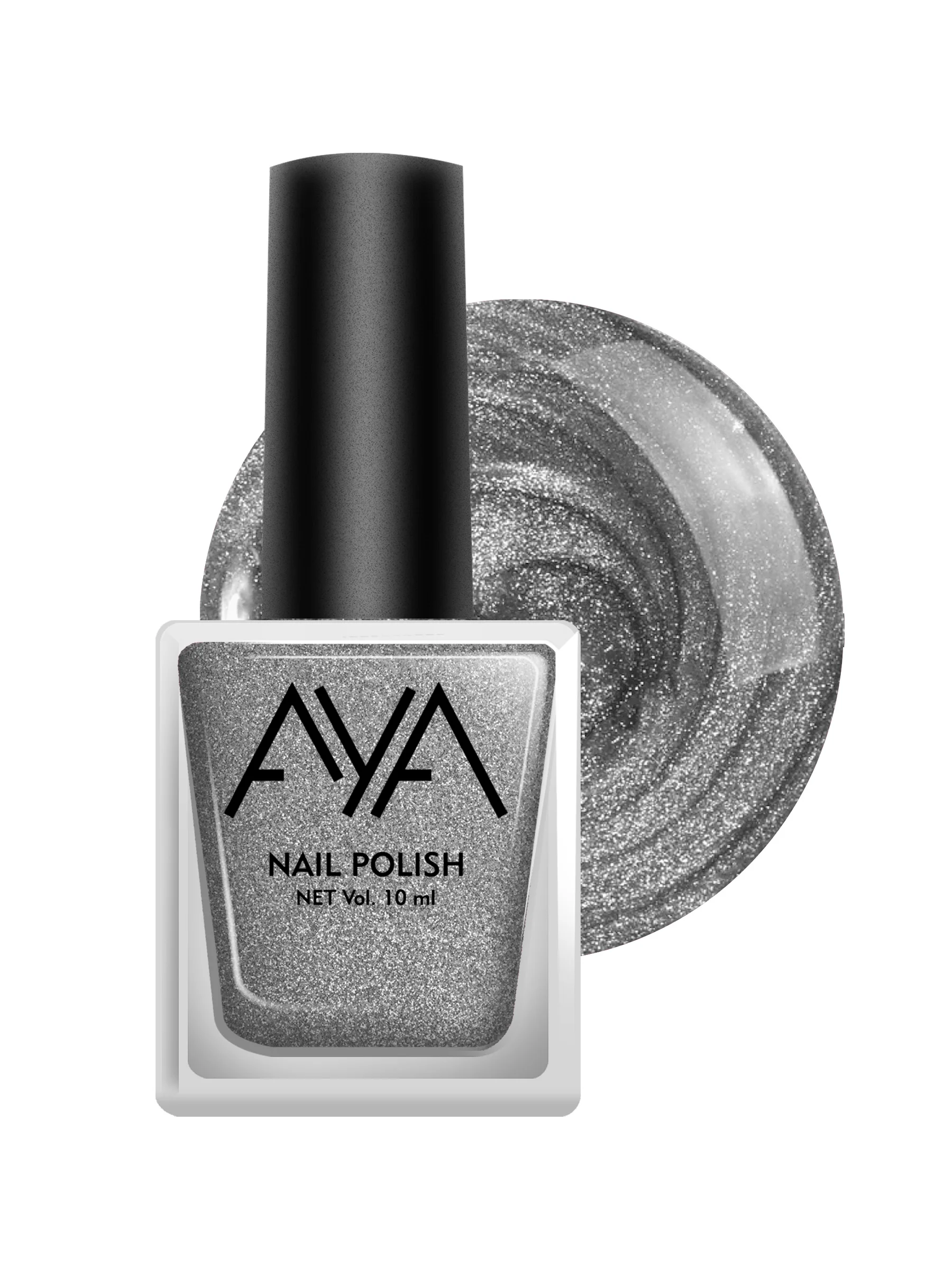 AYA Nail Polish 04 Silver (10 ml) - Image 2