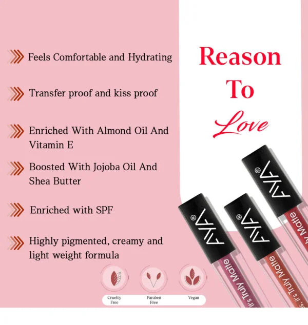 AYA Yes It's Truly Matte Liquid Lipstick, 11 Strawberry Shortcake, 2.5 ml | Long Lasting | Waterproof | Kiss Proof | Enriched with Jojoba Oil, Shea Butter, Almond Oil, Vitamin E, SPF - Image 4