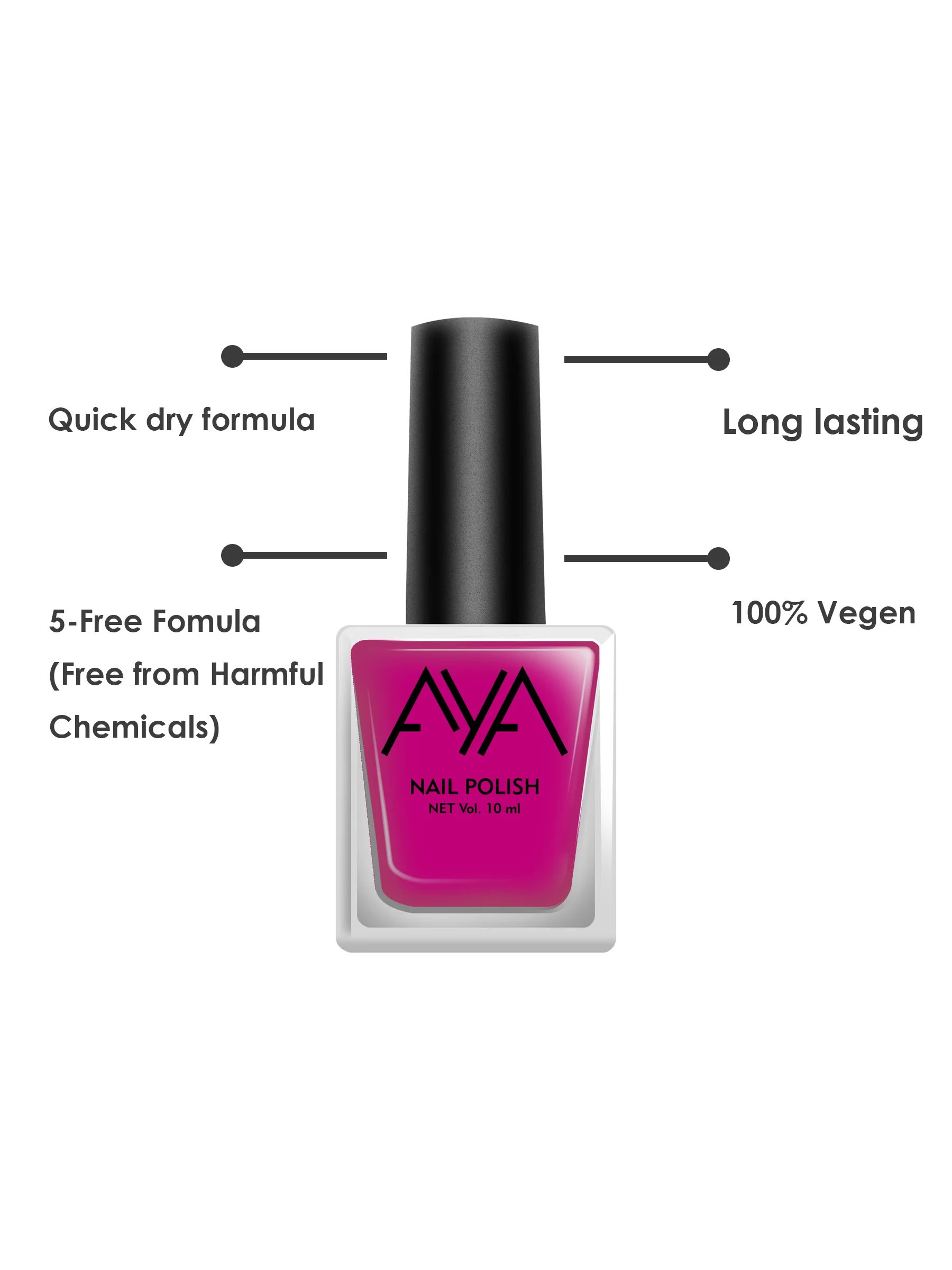 AYA Nail Polish 05 Pink (10 ml) - Image 4
