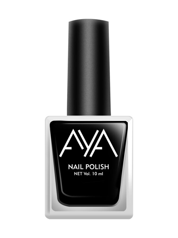 AYA Nail Polish 01 Black (10 ml) - Image 5