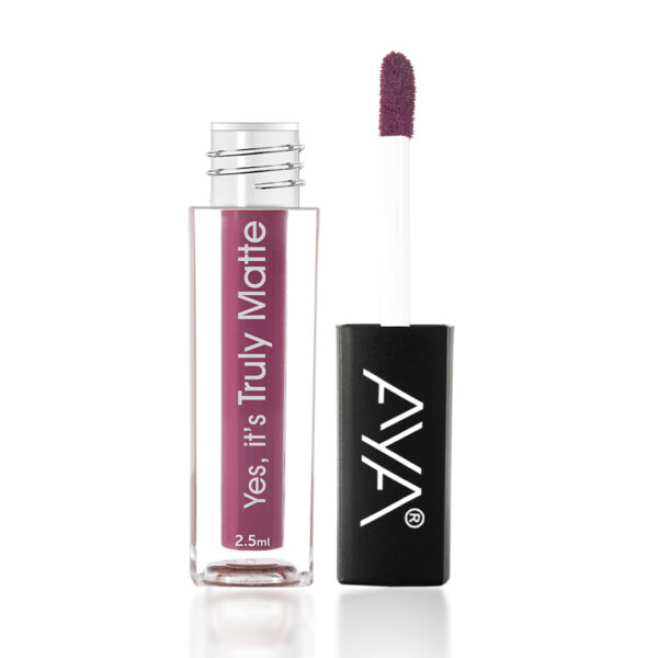 AYA Yes It's Truly Matte Liquid Lipstick, 05 Forbidden Fueshia, 2.5 ml | Long Lasting | Waterproof | Kiss Proof | Enriched with Jojoba Oil, Shea Butter, Almond Oil, Vitamin E, SPF - Image 5